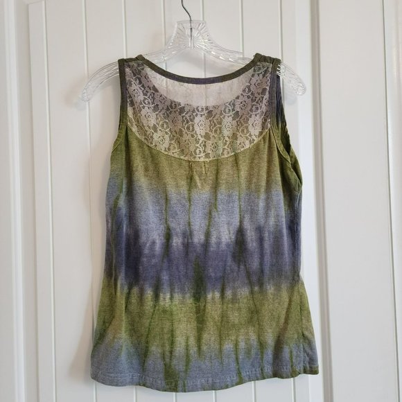 ark imports tank Top Size XL Olive & Grey Tie Dye - Picture 11 of 12